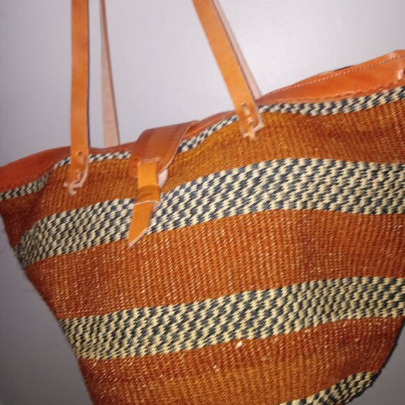 Xlarge sisal Kiondo Kikuyu Kenya bag - Picture 4 of 4